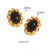 European and American Stud Earrings, High-end Exaggerated Niche Medieval Earrings, Titanium Steel 18K Gold Ear Jewelry