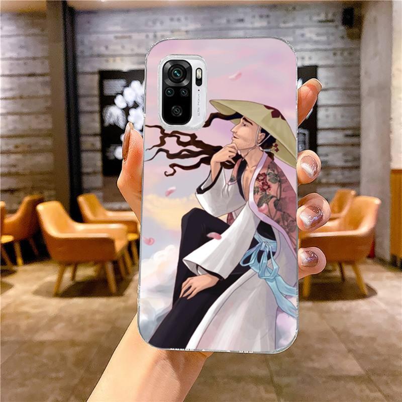 Kyoraku Shunsui Bleach Telefon Kılıfı Xiaomi 12 11T 10 9 Redmi Note 11 10 10S Pro Redmi 9 9A 8 İçin Şeffaf Telefon Kılıfı