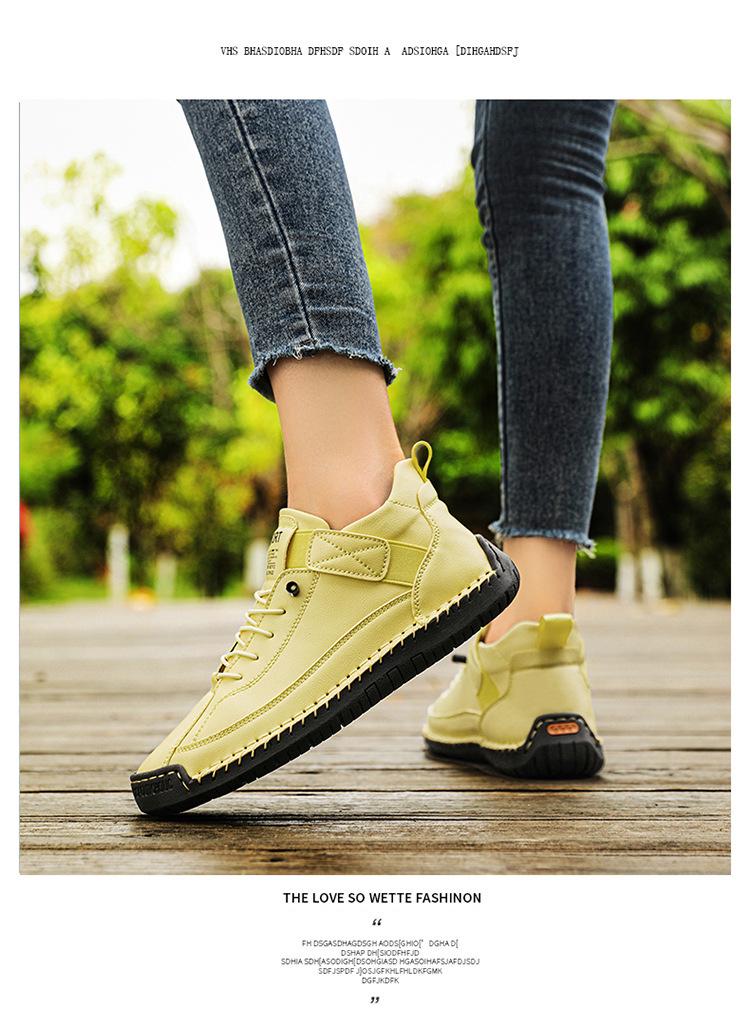 New 2026 Korean Style Handmade Women's Breathable High-top Casual Boots