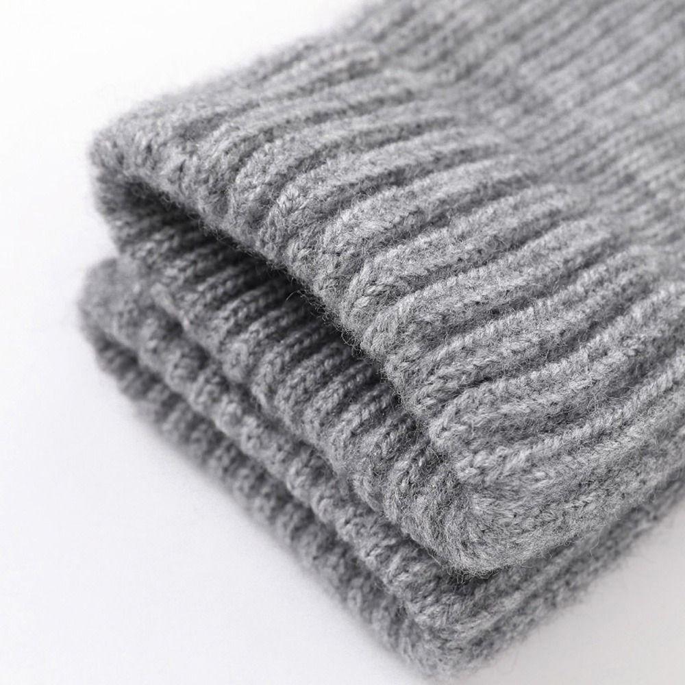 Thickened Winter Gloves Touchscreen Finger Separated Warm Gloves Cute Knitted Gloves  Autumn Winter