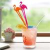 10 Stück/Packung Flamingo Kunst Cocktail Rührstäbchen Getränkemischer Kaffee-Stößel Puddler