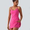 Women's New Sports Cross Suspender Tennis Skirt Anti-light Belt Pocket Fitness Two-piece Set