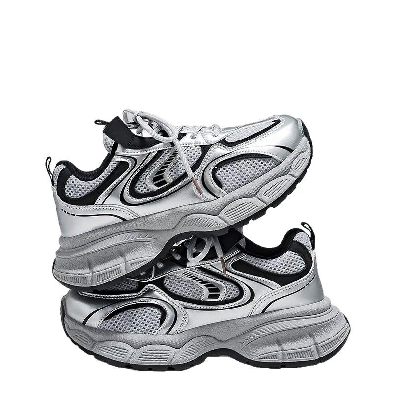 Internet Celebrity Dad Shoes Women Super Fire 2025 New Spring and Summer Thick-soled High-top Small Height-increasing Casual Shoes