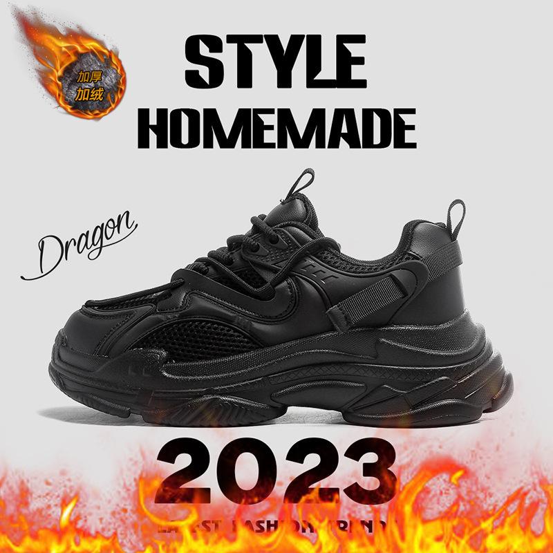 

Inner heightening dad shoes women s 2025 new autumn and winter velvet versatile thick-soled soft-soled casual sports shoes men s shoes 44