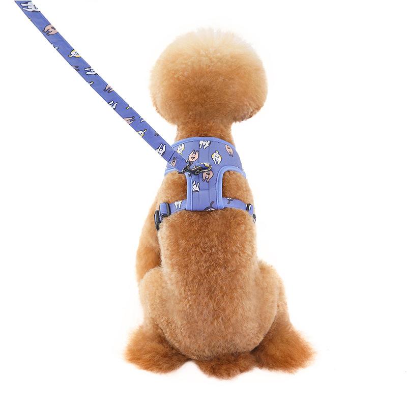 

Special Pet Pet Leash Dog Leash Dog Cat Pet Leash Chest Strap Dog Leash Set Flower Fighting Chest Strap XL синій