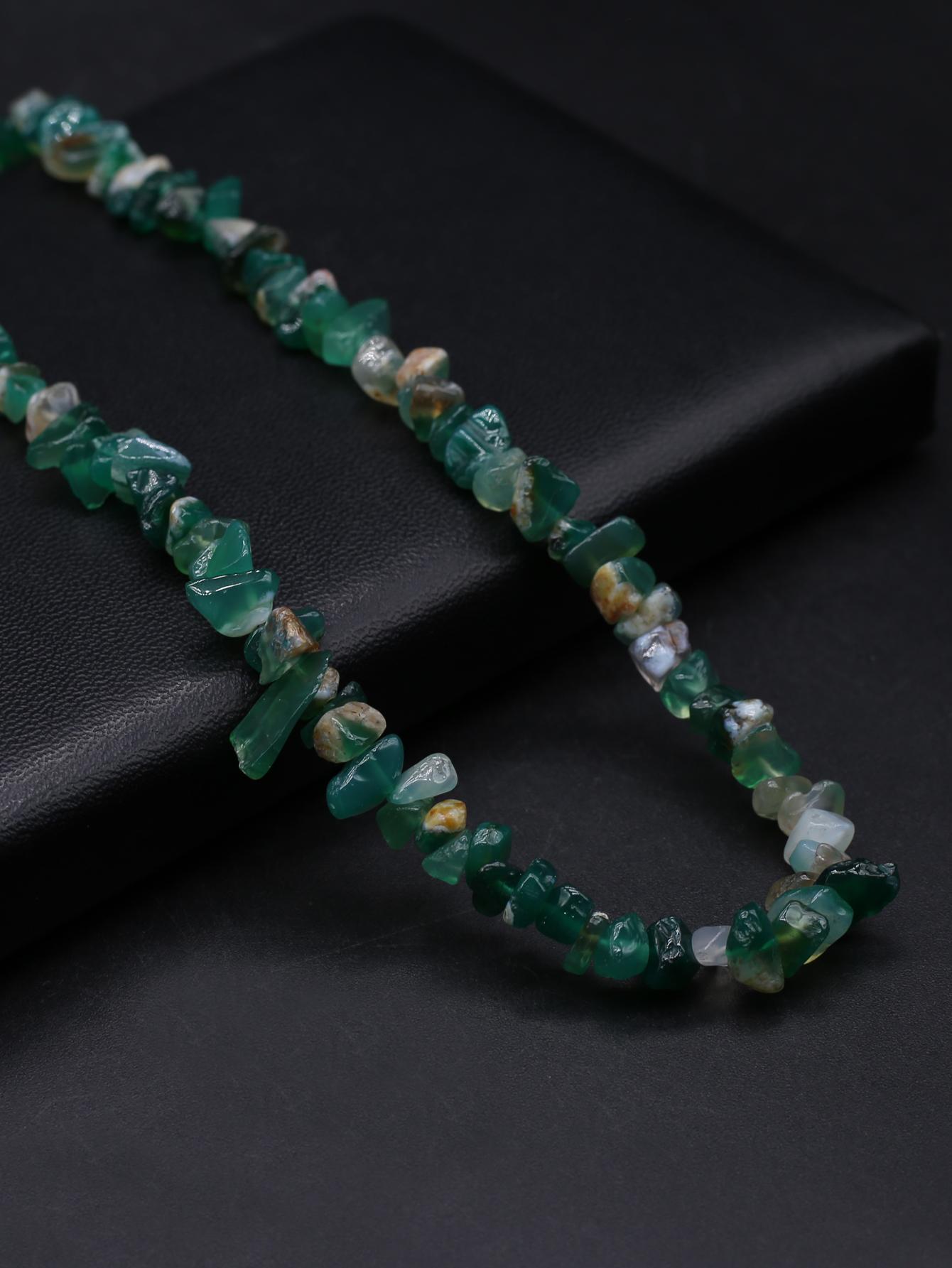 

Бусины из натурального камня, эпидот/лабрадорит, гравийные бусины для изготовления ювелирных изделий, ожерелье, серьги, браслет, аксессуар, длина 80 см 7mm