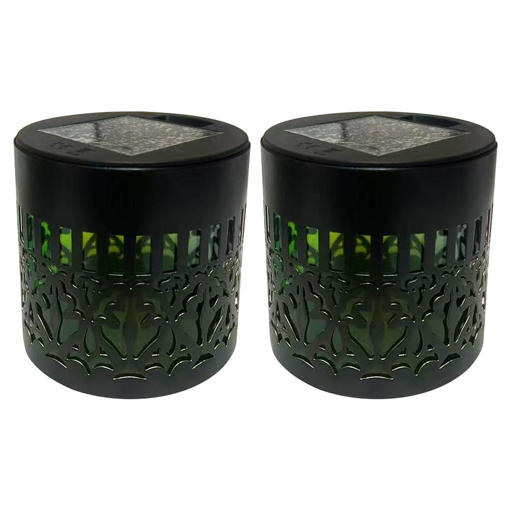 Outdoor Wall Lights Mandala Theme Waterproof Solar Wall Step Deck Lights for Garden Post Patio Backyard Decor