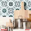 1 Satz mit 9 Stück Badezimmer Kreatives Muster Imitationsfliesen Wandaufkleber-Selbstklebende Küche Anti-Fouling Fliesenaufkleber, Abziehen und Aufkleben Wandkunst Aufkleber