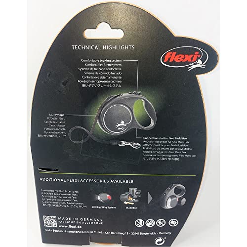 Flexi Black Design Tape, Large (Under 50kg), 5m, Blue [Dog Leash]