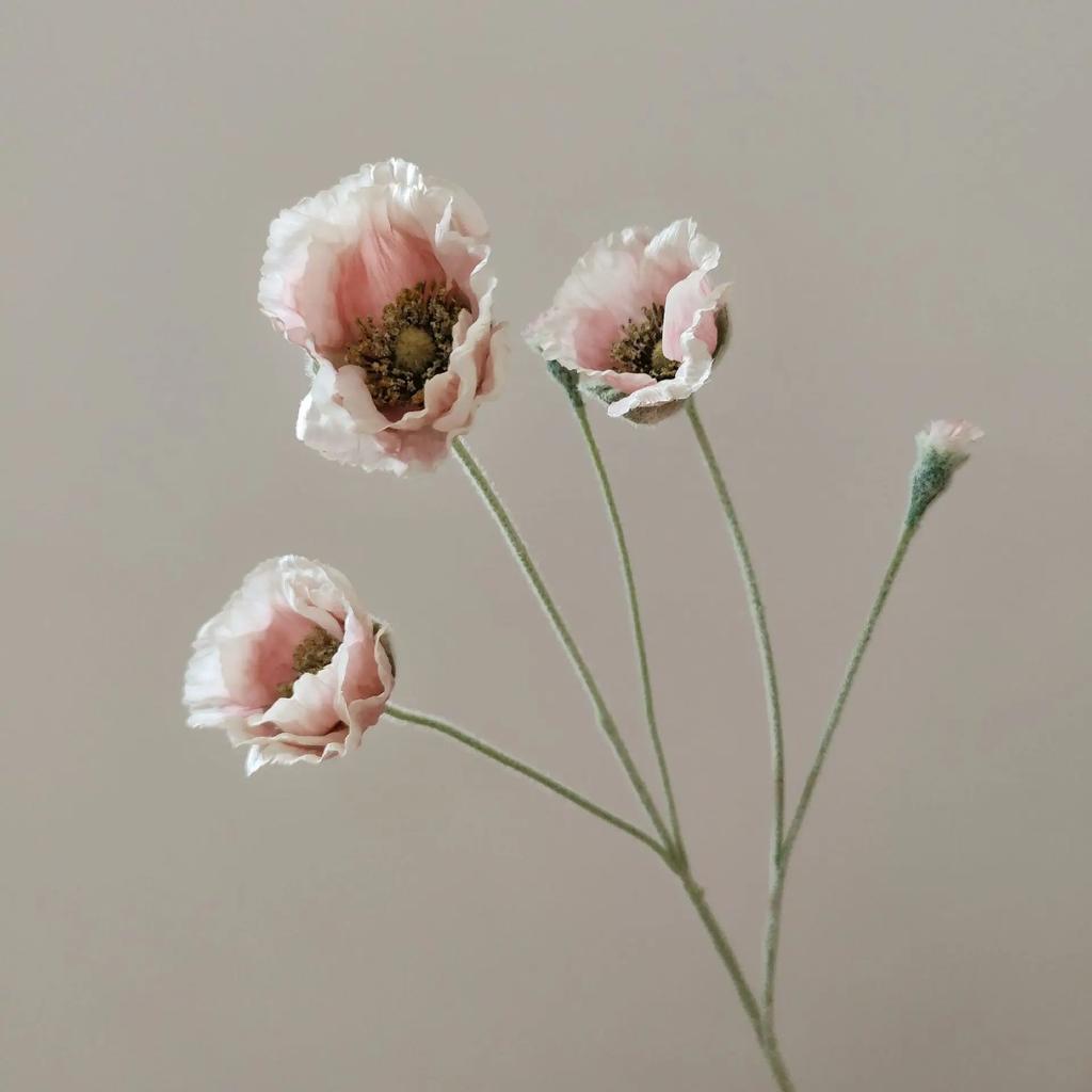 Artificial Flowers Long Stem Fake Poppy Silk Flowers Housewarming Garden Home Table Wedding DIY Wedding Party Bouquet Decoration