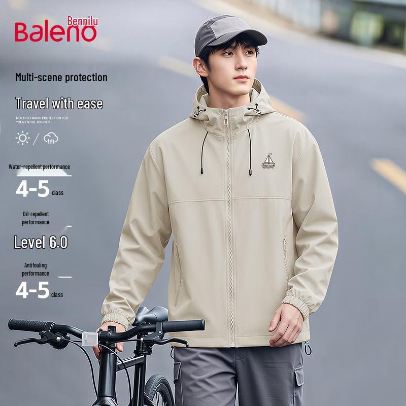 Baleno Men's Hooded Windproof & Waterproof Casual Jacket