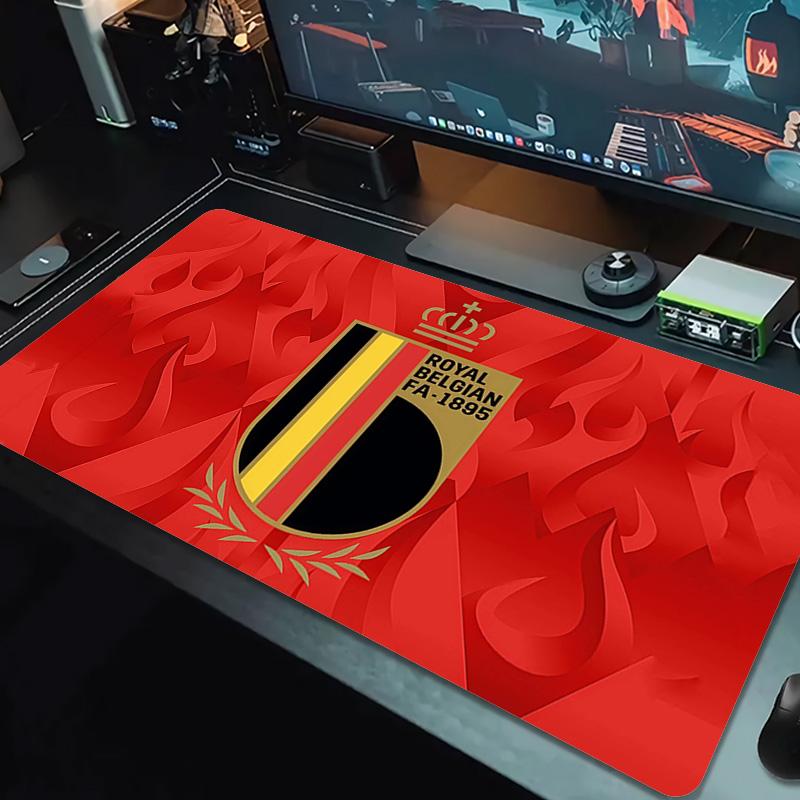 Belgium National Football Team Print  Cushion Non-slip Laptop Tablet Big Mousepad XXL Mat Mini PC Playmat With Lock edge
