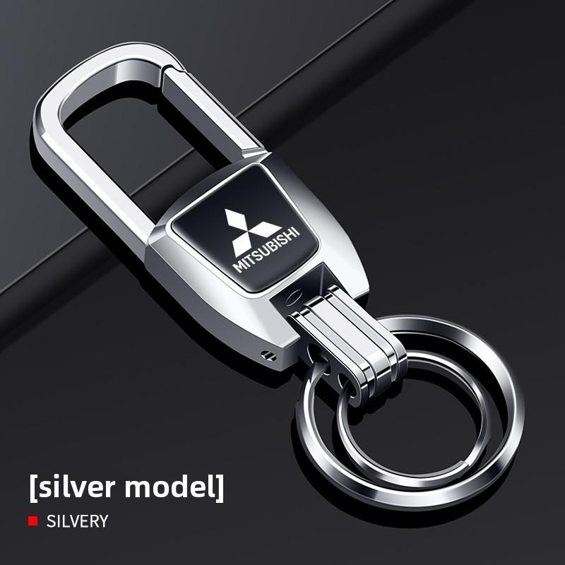 Car Metal Key Rings Key Chain Pendant Keychain Holder For Mitsubishi Outlander Lancer ASX Eclipse L200 Pajero Delica EVO Attrage