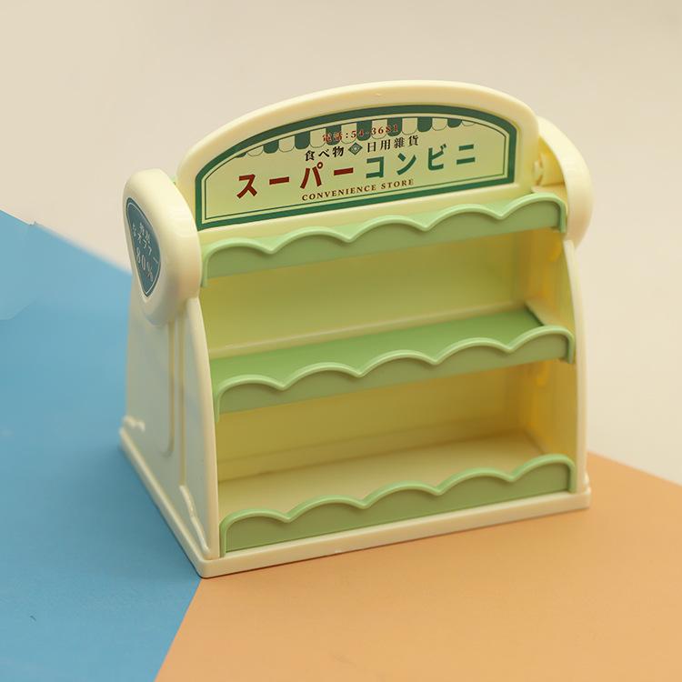 

Милая имитация мини двухсторонняя маленькая полка кукольный домик 1:12 Украшение в виде модели супермаркета Игрушки для детского игрового домика