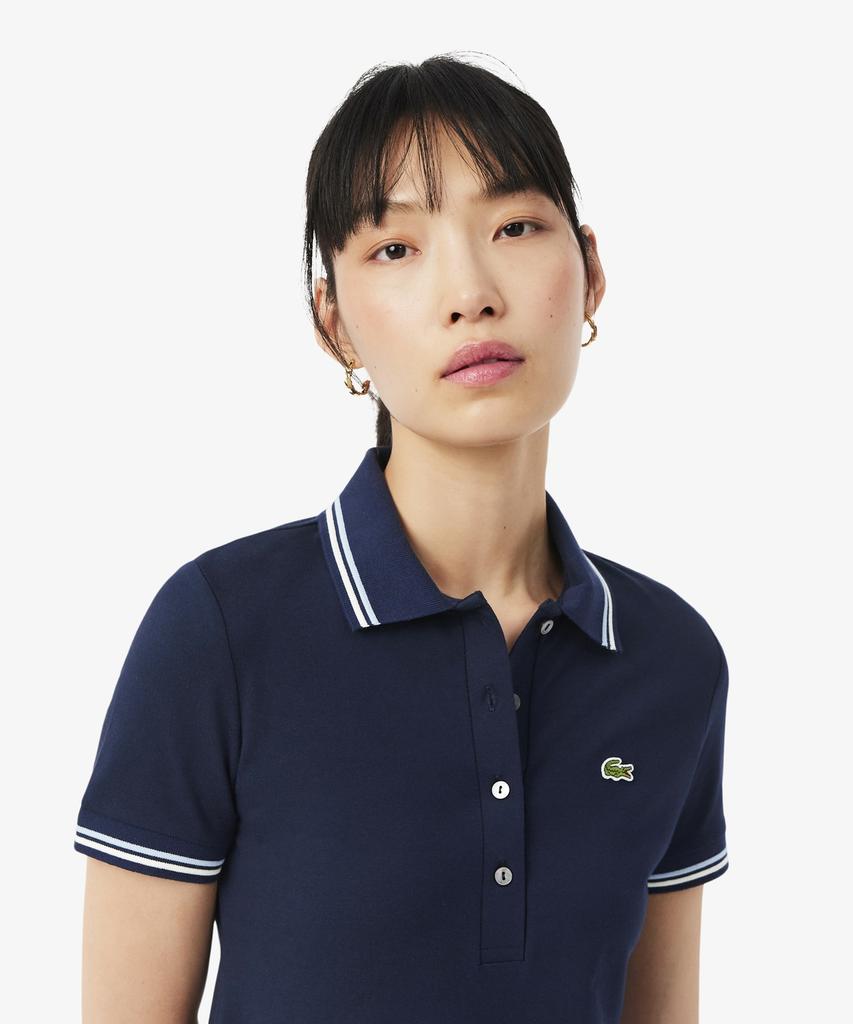 LACOSTE Women'S Tipping Detail Polo Dress Ef5288-56G 3Ui