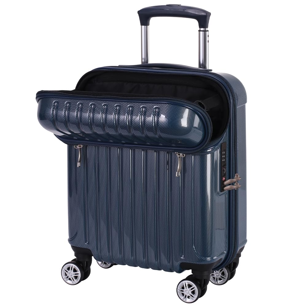 

топ синій карбон [Actus] Валіза, блискавка, відкрита, ручна поклажа, 24л, 45см, 2.6кг,