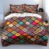 Colorful Geometric Mandala Set Bedding Duvet Cover Set Duvet Cover Pillowcases (1 * Duvet Cover 2 * Pillowcases, without duvet insert)
