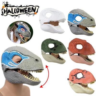 Korku Dinozor Başlığı Gerçekçi Dinozor Maskesi Noel Sevimli Hayvan Tyrannosaurus Rex Maskesi Tatil Cadılar Bayramı Dekor Başlığı