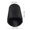 2Pcs Saxophone Clarinet Mouthpiece Protective Rubber Cap Sax Accessories (Black)