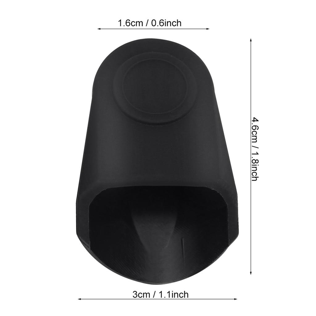 2Pcs Saxophone Clarinet Mouthpiece Protective Rubber Cap Sax Accessories (Black)