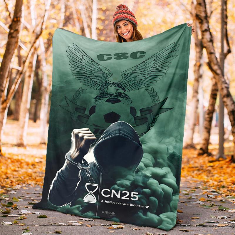 CSC Flannel Blanket Soft All-Season Throw, Design for Camping, Car Travel, Hiking Sofa, Bed, Office Perfect Gift for Parties