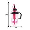 1300 ml großer Strohhalmbecher, Sporttopf, Bauchkessel, tragbarer Outdoor-Reise-Fitness-Wasserbecher, Geschenk mit Teefach