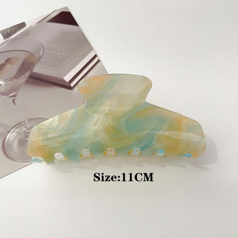 Gradient Color Gripper Korean Edition Large Acrylic Hair Grip Women'S Minimally Designed Back Hair Clip Shark Clip