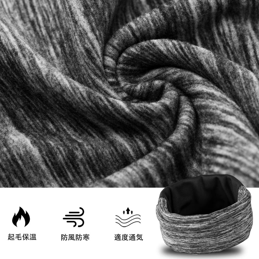 ROCKBROS Neck Warmer and Face Cover for Cold and Warm with Fleece Lining for and Other Outdoor Sports Gray Dark Men's Winter, Protection, Windproof,
