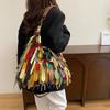 Niche design large-capacity underarm shoulder bag female personality Indian style fringed commuter messenger bag