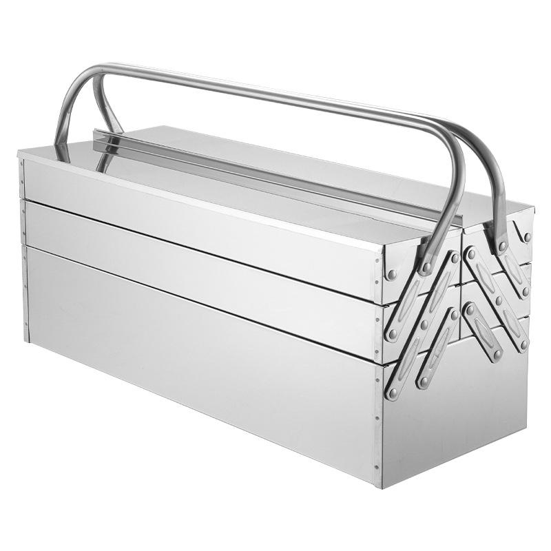 Portable Stainless Steel Folding Toolbox for Home, Car and Auto Repair