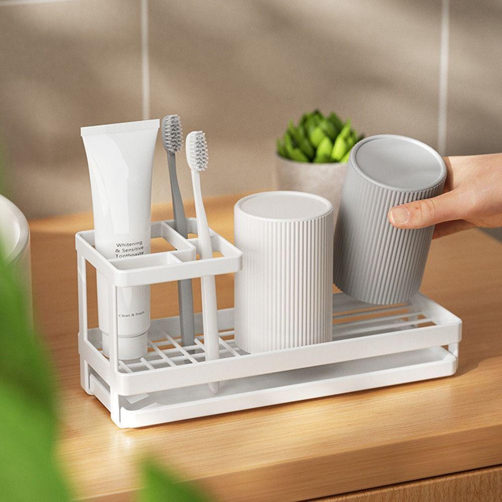 Multi-function Cosmetics Storage Rack Quick-dry Toothpaste Shelf  Electric Toothbrush