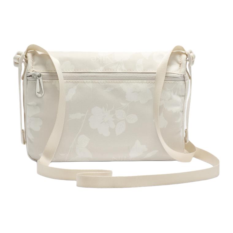 New Nike Sportswear Fabric Crossbody Bag Women's Light Earth Brown & Sail White HJ8505-104