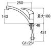 SANEI Kitchen Mixer Bolt Cold Climate Specification (San-ei) Single-Hole Tap, Type,
