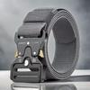Cintura Tattica da Uomo in Webbing di Nylon Regolabile Resistente Cinghia da Vita per Uso Quotidiano Escursionismo Allenamento Attività all'Aperto