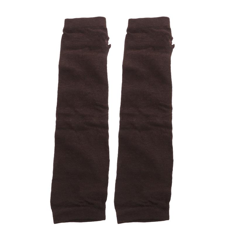 Damenhandschuhe Halbfinger Herbst und Winter Langer Stil Armstulpe Offenes Strickmuster Wolle Weich Bequem Damenhandschuhe