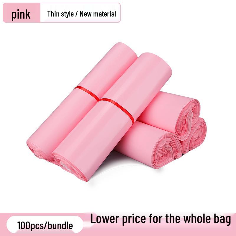 "Custom Logo Waterproof Pink Express Packaging Bags - Durable & Fresh Design"