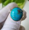 Natural Blue Turquoise Gemstone 925 Sterling Silver Ring Sz 7.75 US, Gift Ring
