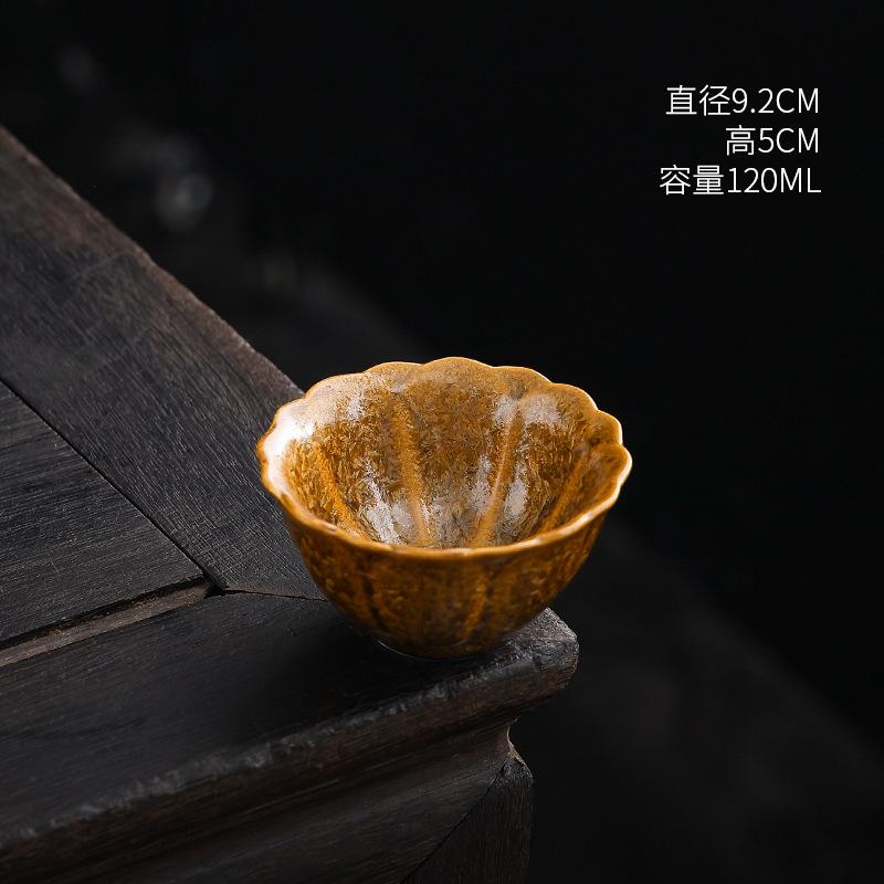 Coarse Pottery Master Cup Single Cup Women'S Ceramic Teacup Kung Fu Tea Set Household Tea Cup Small Cup Chinese Tea Cup Jianzhan