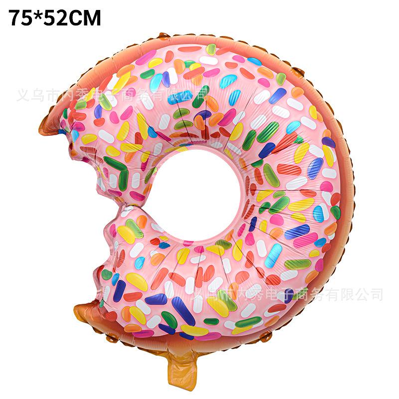 Chocolate Donut Balloon Birthday Burger Fries Pizza Balloon Hot Dog Party Aluminum Film Balloon Decoration