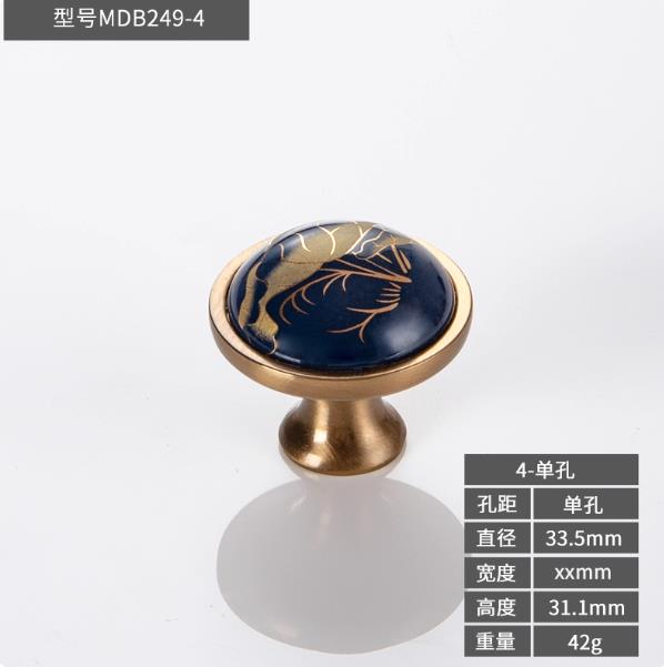 

Chinese ceramic handle,cabinet door drawer handle, light luxury European wardrobe hardware handle,