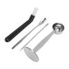 Coffee Tamper Spoon Stirring Spoon Coffee Art Pen Dual  Coffee Tamping Scoop Kit with Cleaning B