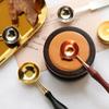 1 Pcs Anti-Hot Sealing Wax Spoon Wood Handle Retro Wax Stamping Spoons Invitation Cards Decorative Stamps Craft