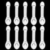 5pcs/10pcs White Safety Locks No-Drill Drawer and Door Latches Child Baby Safety Lock Cupboard Drawer Cabinet Door Fridge Security Protector Locks