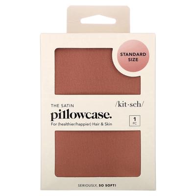 Satin Pillowcase, Standard Size, Terracotta, 1 Pillowcase