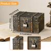 Jewelry Box Decorative Wooden Treasure Chest Vintage Storage with Lid Keepsake Rustic