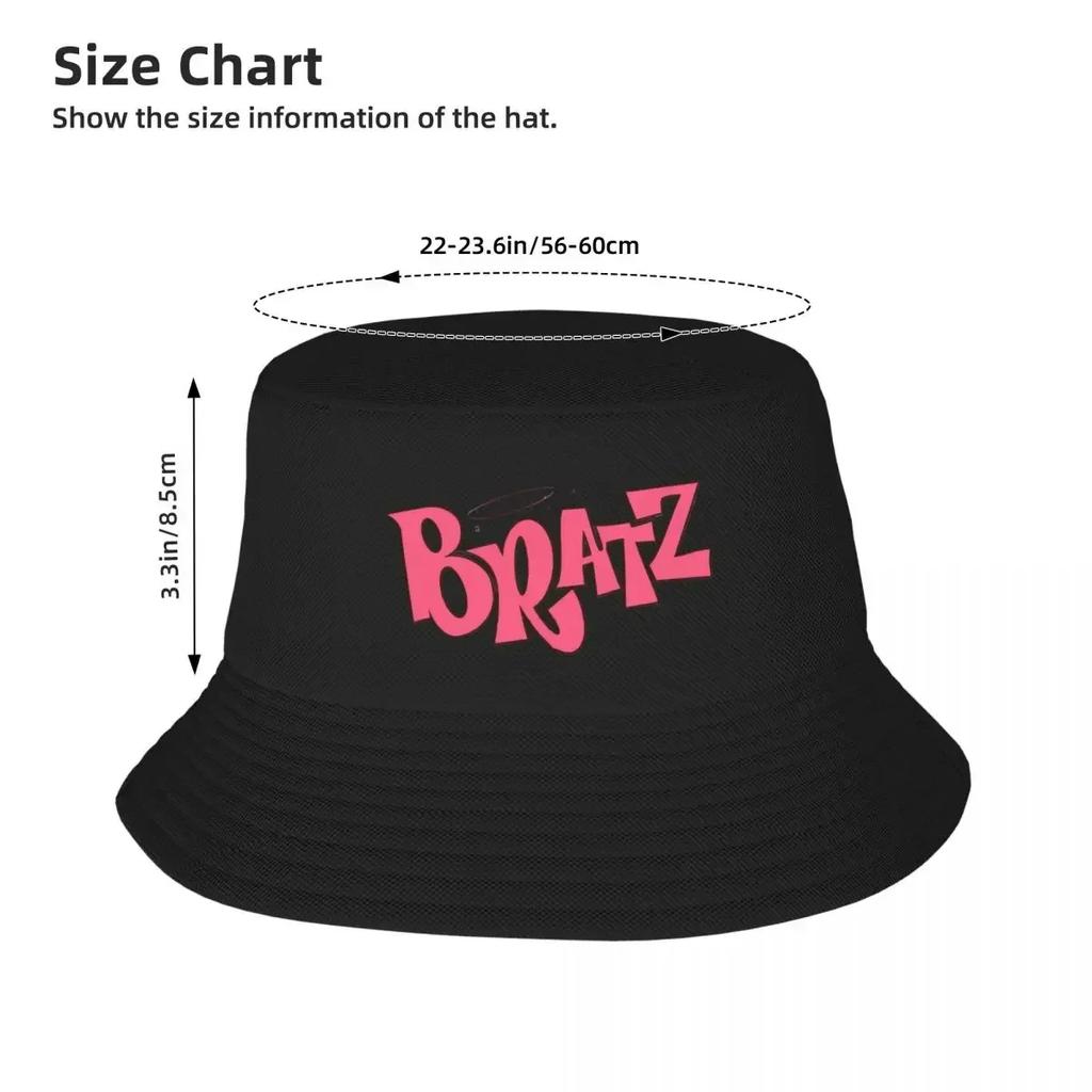 Cute Bratz Logo Mask Bucket Hat Panama  Children Bob s Outdoor Cool Fisherman s For Summer Beach Fishing Unisex Caps
