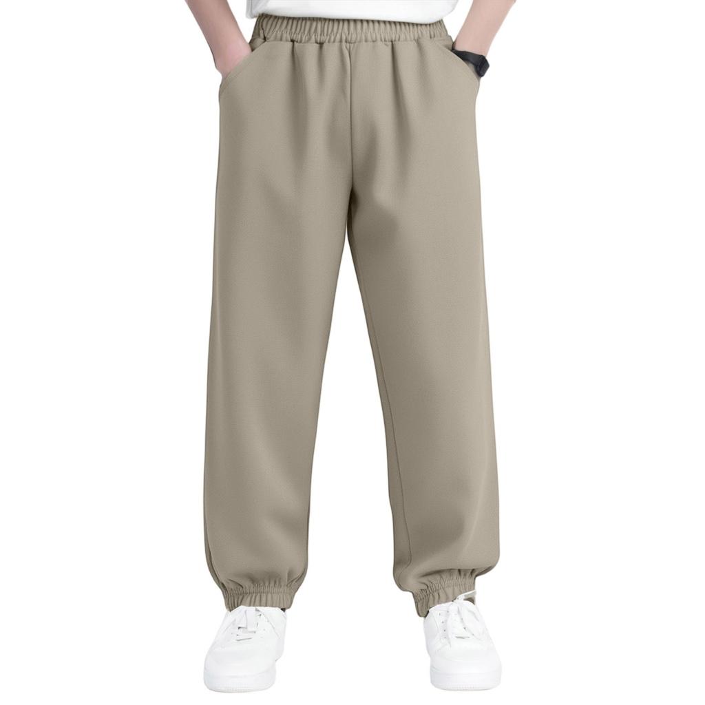 Kids' Casual Pants - Solid Color Sport Pants With Pockets