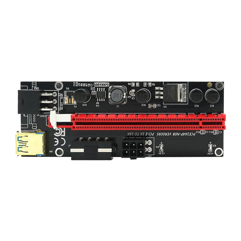 Newest 009 PLUS USB 3.0 Cable PCI-E  Card 009S PCI for press 1X to 16X tender Adapter Card  6 Pin GPU for B