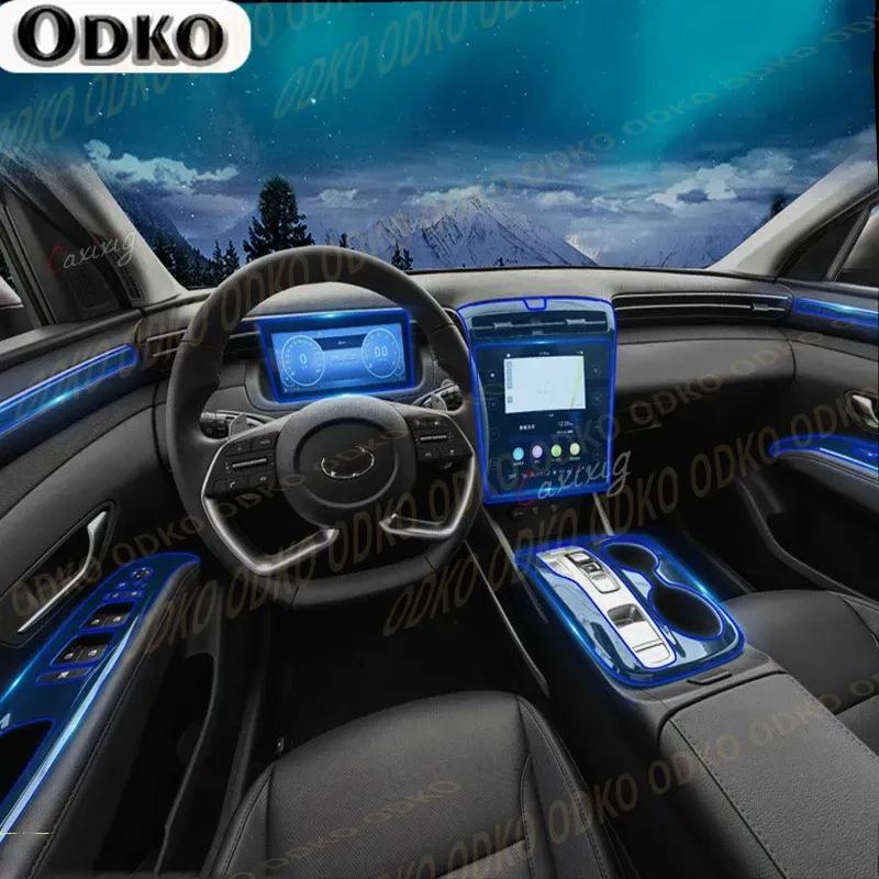Car Center Console TPU Protection Anti-Scratch Film Interior Modification Sticker Accessories For Hyundai Tucson   Nx4