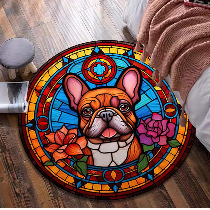Animal Circular Rug - Office Decorative Carpet For Living Room Bedroom Door Mat Floor Rug Computer Chair Area Rug